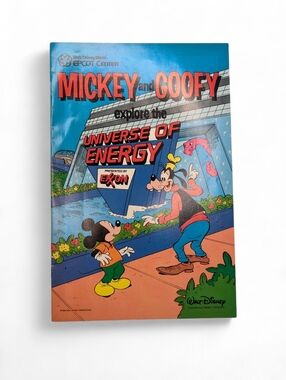 Vintage Disney Mickey and Goofy Explore the Universe of Energy EPCOT Center 1985